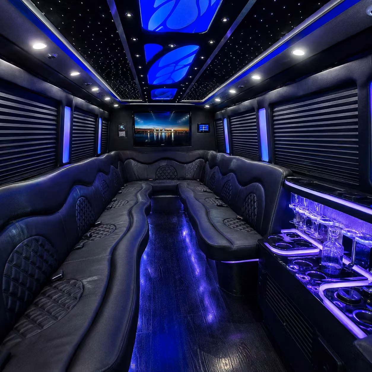 escalade limo interior